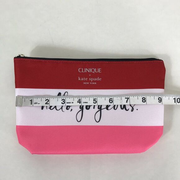 NWOT Clinique x Kate Spade New York "Hello Gorgeous" Small Makeup / Cosmetic Bag - Picture 7 of 8